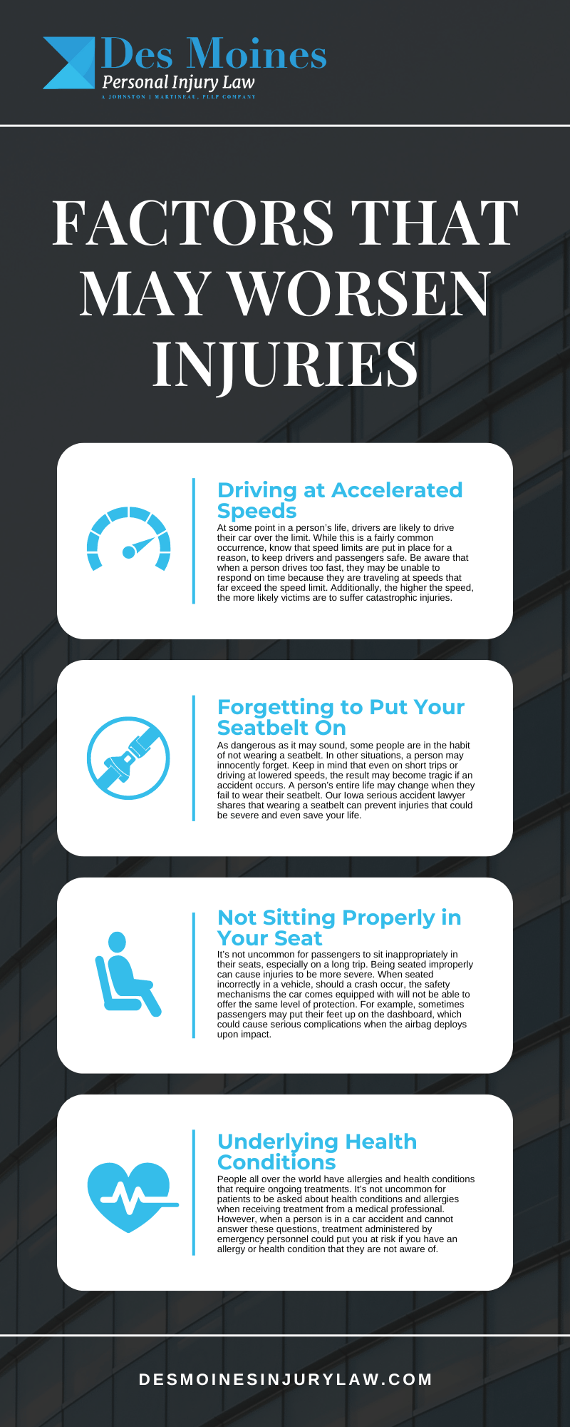 Factors That May Worsen Injuries Infographic